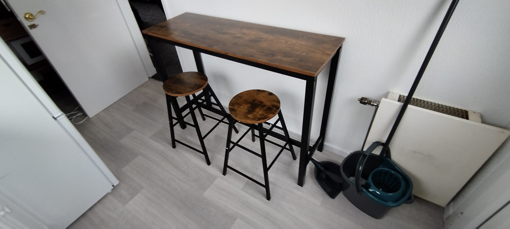 Bench and barstools
